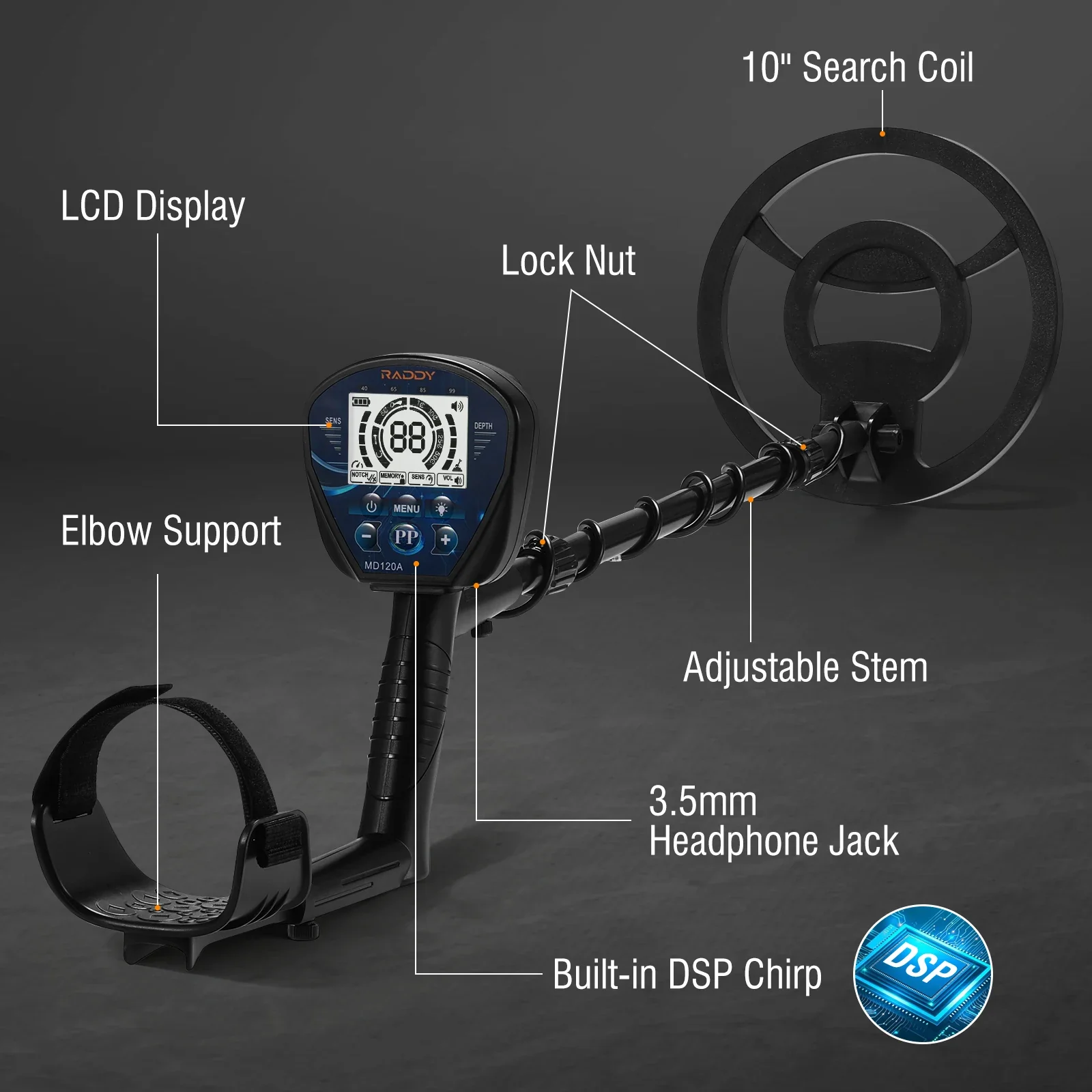 MD120A Professional Adult Metal Detector - Image 6