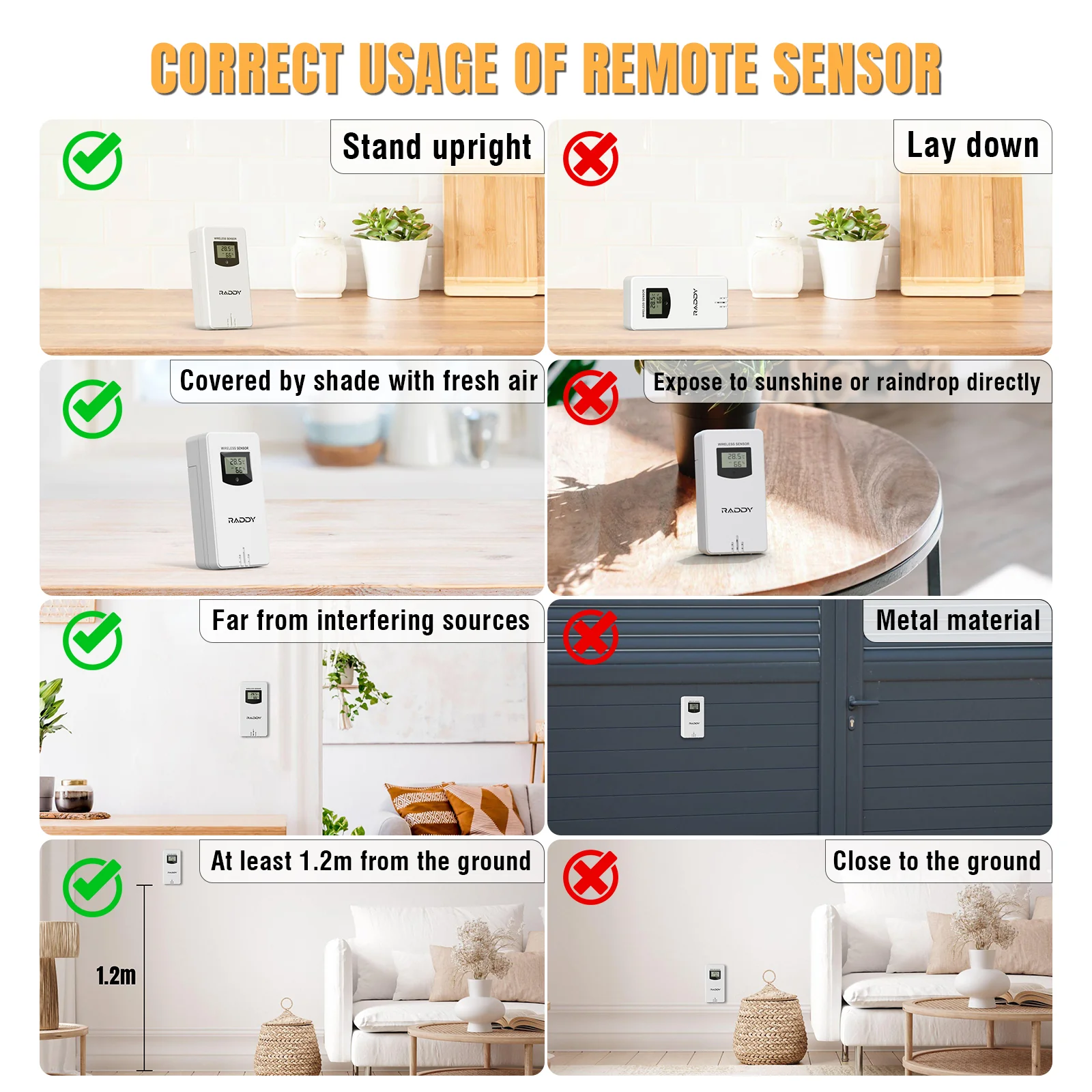 R3 Wireless Remote Sensor for WF-55C PRO/WM6/DT6 Weather Station - Image 6