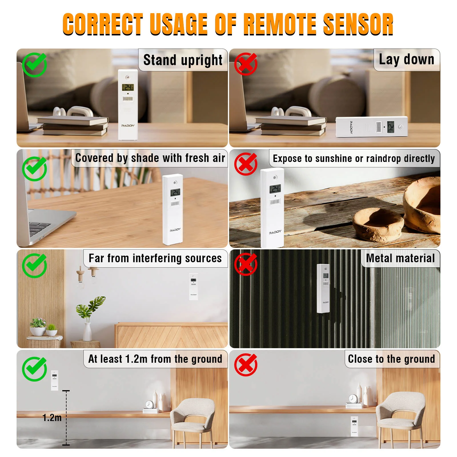 R6 Wireless Remote Sensor For VP7 Wi-Fi/WF-120C/WF-120P Weather Station - Image 6