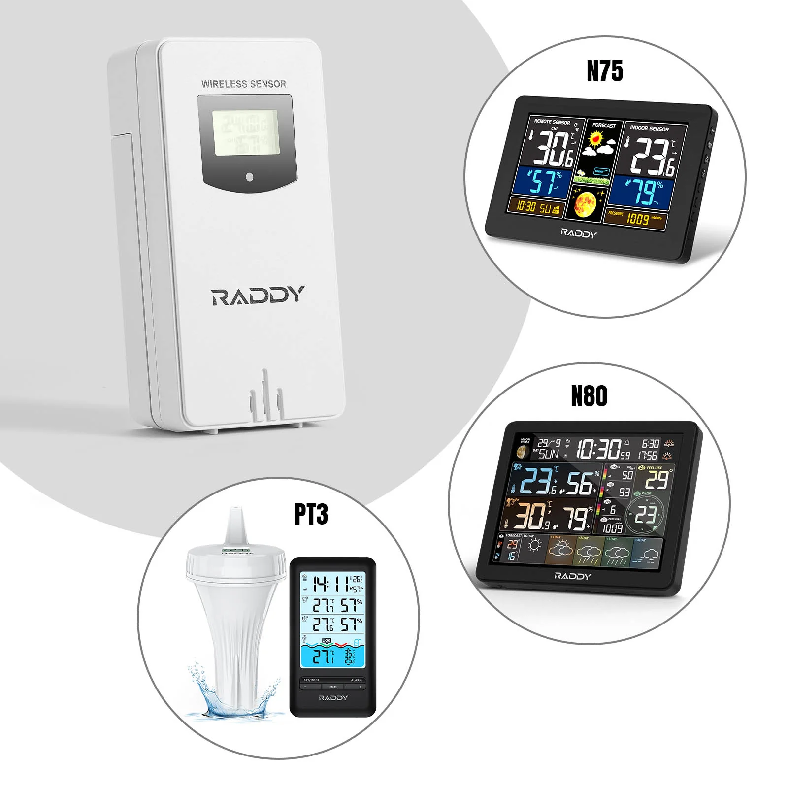 R7 Wireless Remote Sensor For N75/N80/N90 Weather Station/PT-3 Pool Thermometer - Image 3