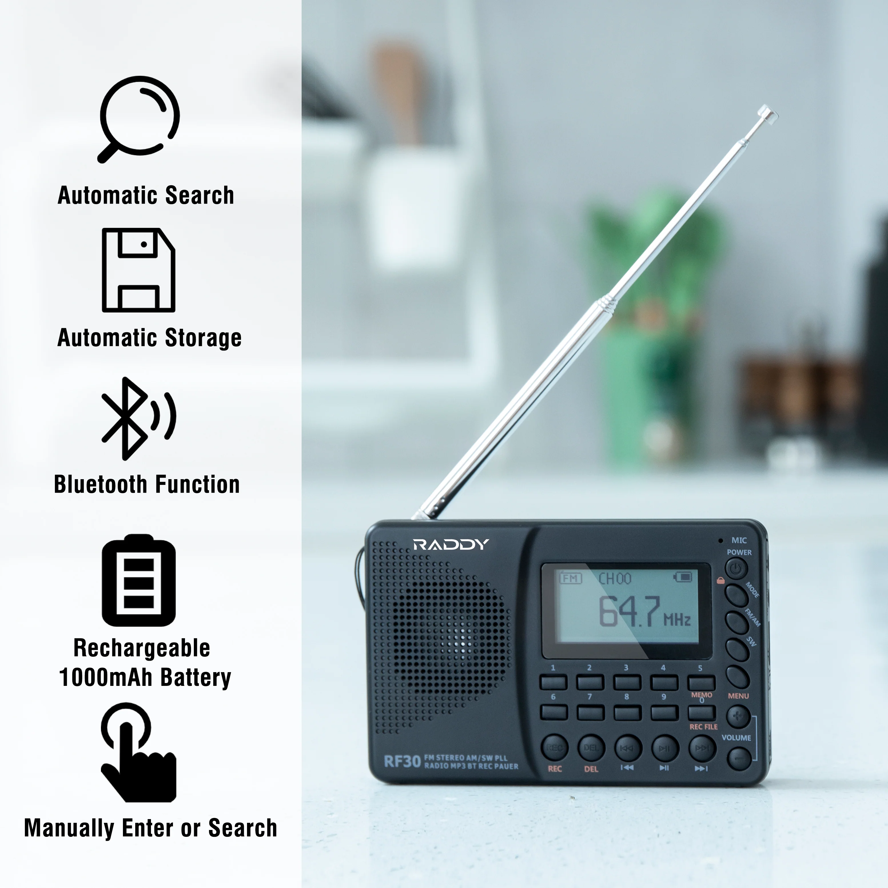 RF30 FM/AM/SW Shortwave Radio - Image 6