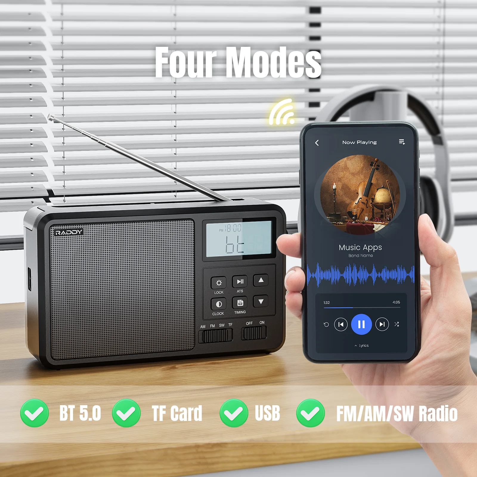 RF206 Portable Shortwave Radio - Image 3