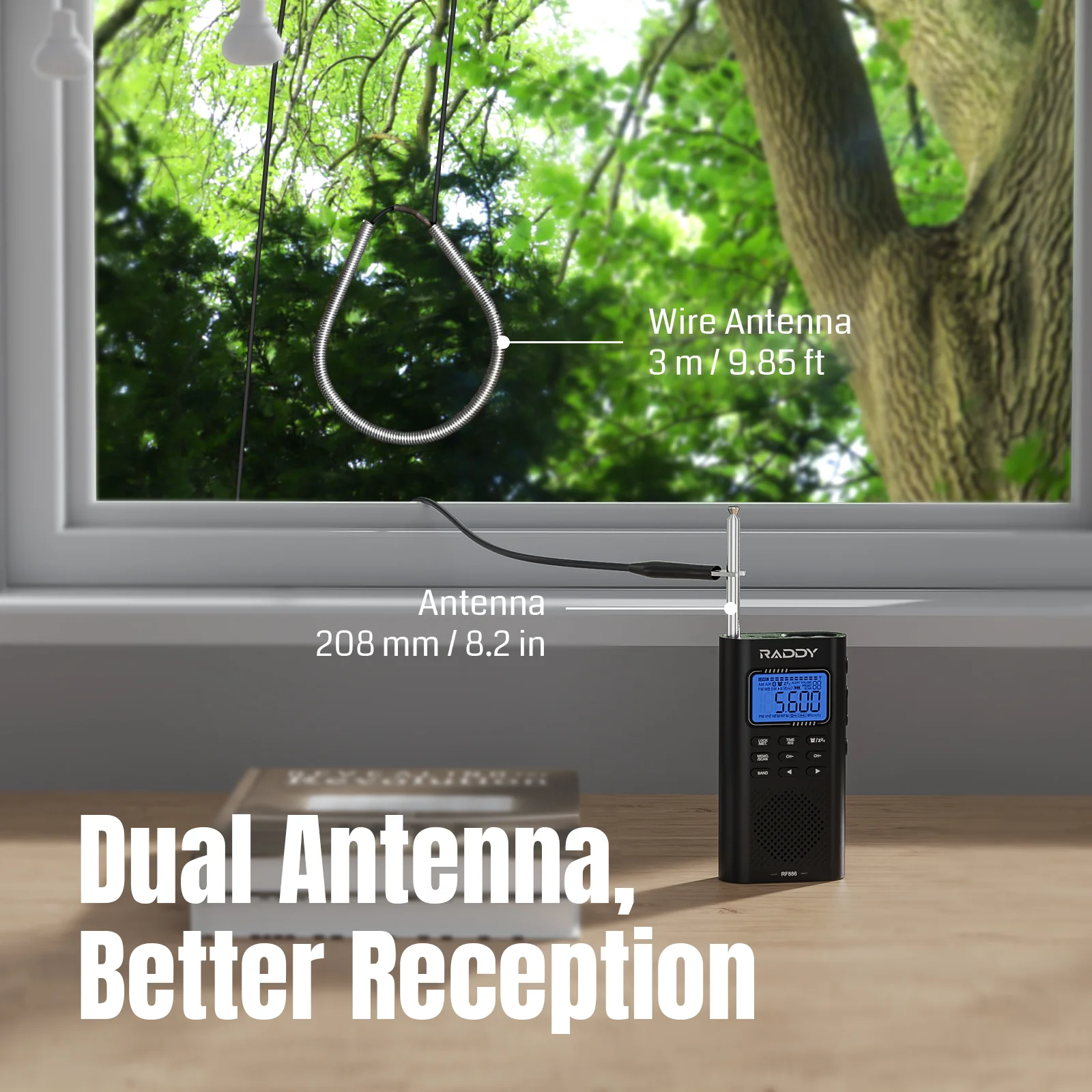RF886 Bluetooth Shortwave Radio - Image 4