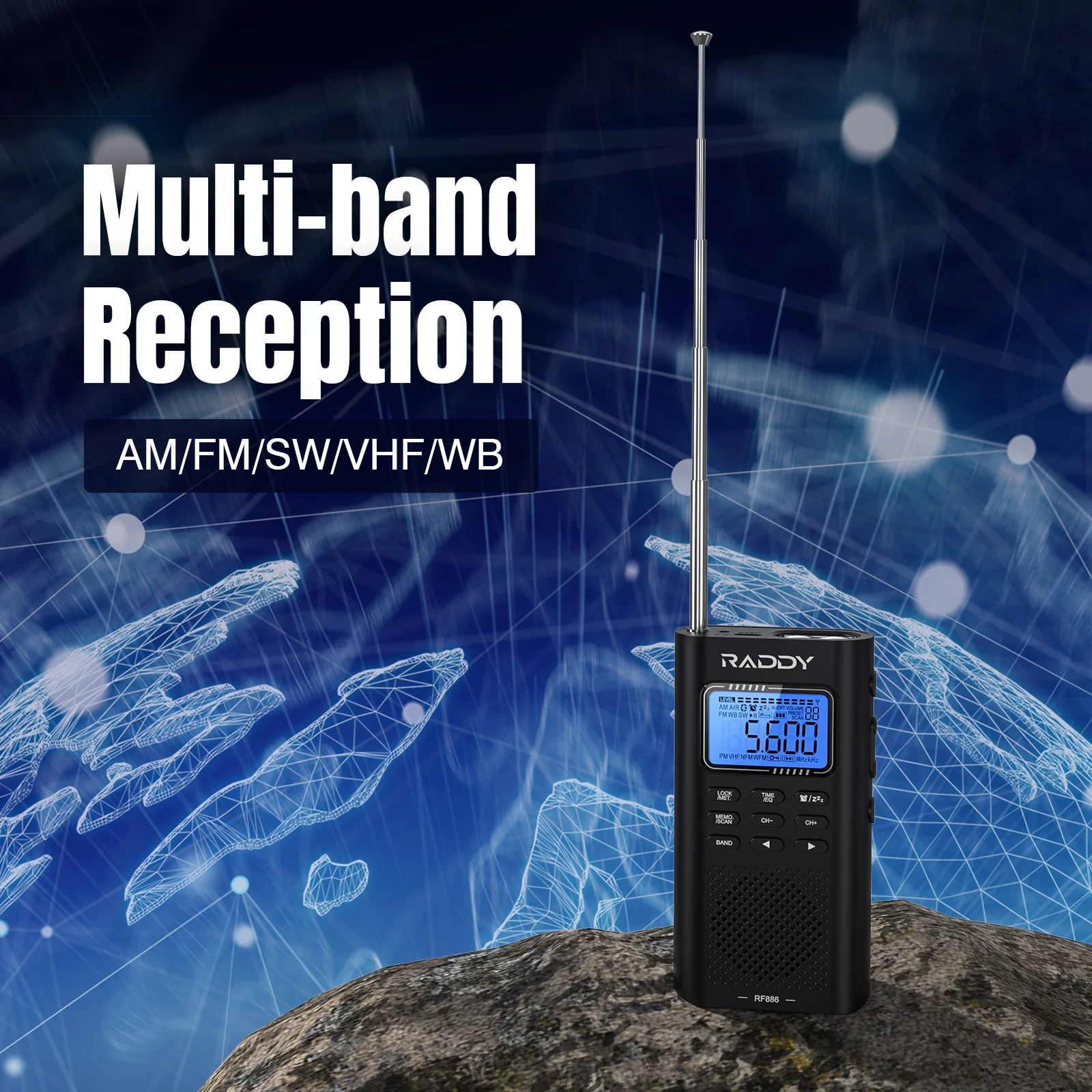 RF886 Bluetooth Shortwave Radio - Image 7