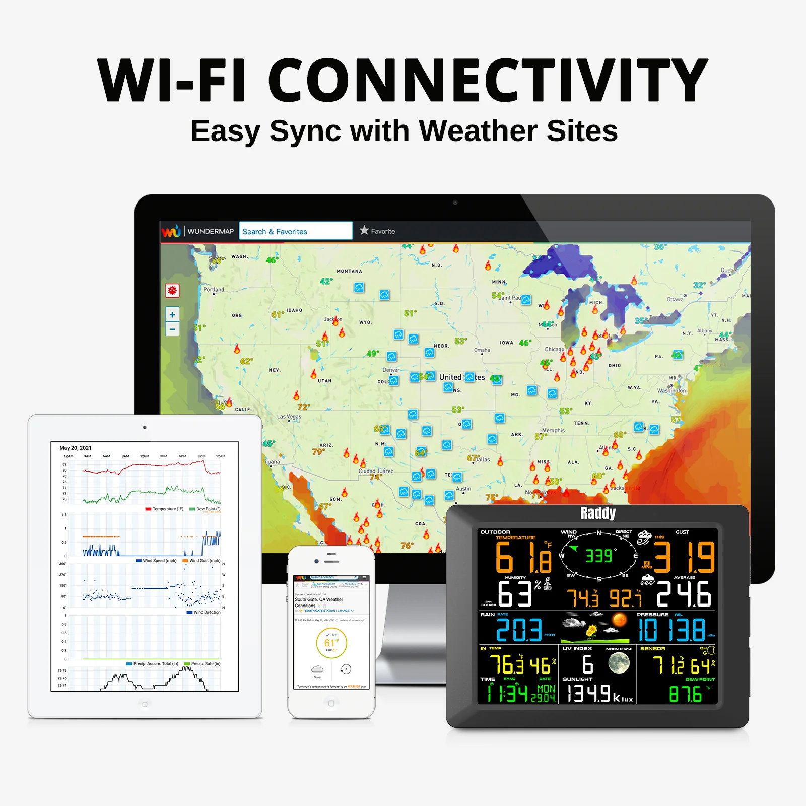 WF-100C Professional Weather Station - Image 5